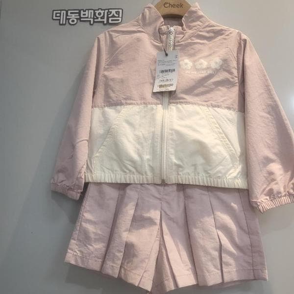 치크 DP01 바람막이 플리츠치마바지셋업 CKRT24S1G(1)