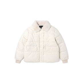 23FW 여성 퍼 칼라 패딩 (IVORY)