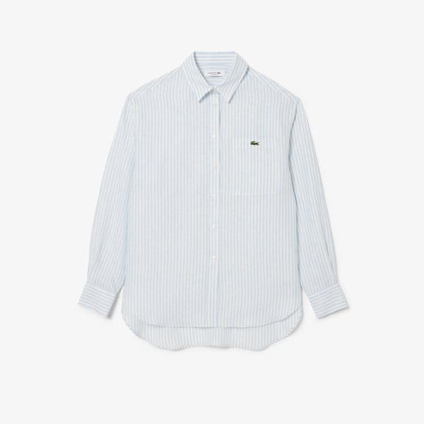 [시흥점] 여성 오버사이즈핏 컬러 스트라이프 린넨 셔츠 CF4621-56GO