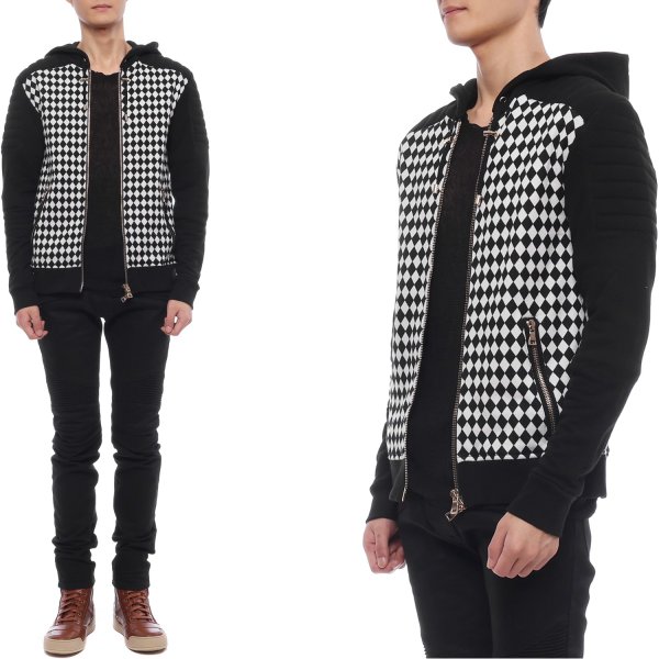 [부산점] 남성 바이커 체크 후드집업 (W6HJ212D552 181)