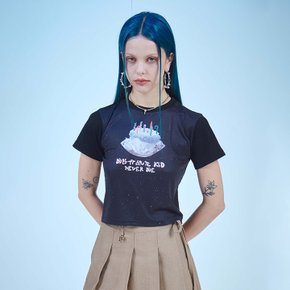 네버다이 그래픽 크롭 티셔츠 NEVER DIE GRAPHIC CROP TSHIRTS