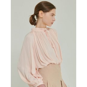 Gemma Shirring Blouse [Salmon]