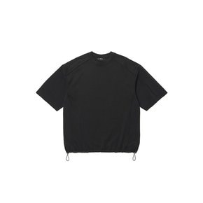 23 SS 남성 슬리브 화섬 배색 탑 (BLACK)