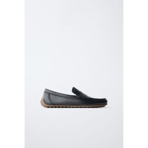 ZARA 자라 키즈 클래식 레더 데크 슈즈 네이비 블루 4508830010 4508830 1318761