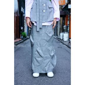 엔폴드 ENFOLD Glen Check Wave Motif Skirt NEEFN5SK214-BK 1017593