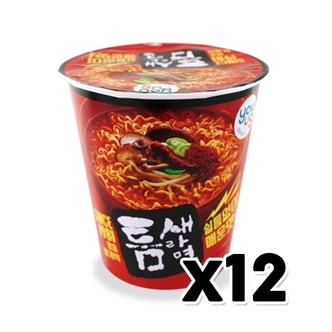  틈새라면 빨계떡컵 매운맛 소컵 작은컵 65g x 12개