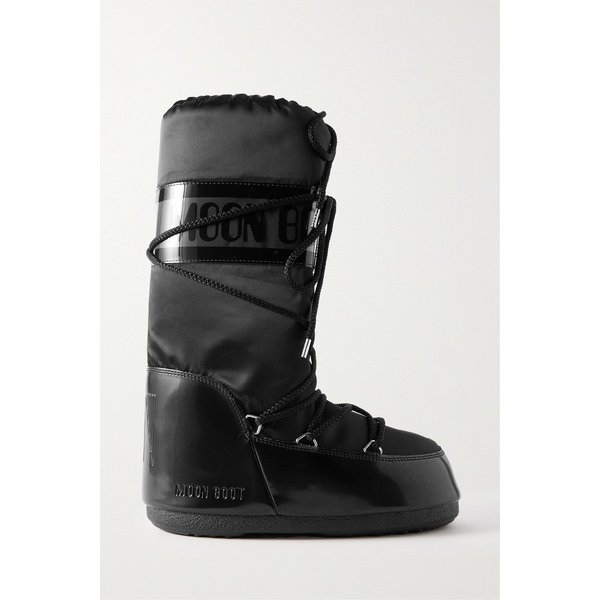 문부츠 아이콘 글랜스 셸 Pvc 스노우 부츠 블랙 1647597307949014