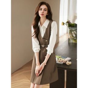 소율 카라넥 금장 버튼 원피스_P405156452