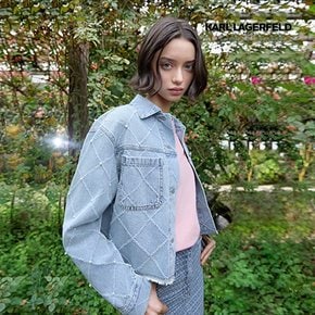 칼라거펠트 25SS 진주 데님자켓