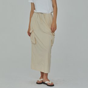 STRING CARGO LONG SKIRT BEIGE