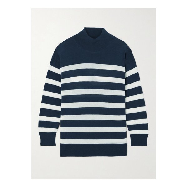 위 노르웨지안 헬레스타드 스트라이프 메리노 울 코튼 혼방 스웨터 네이비 1647597333871741