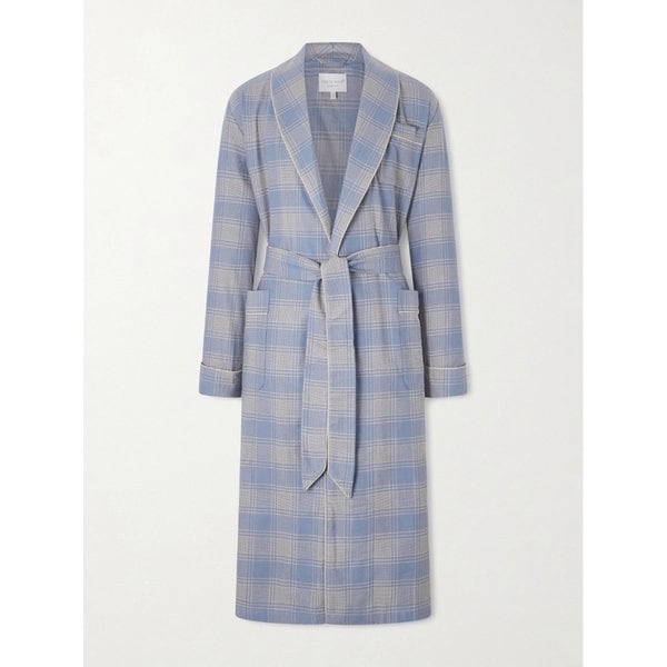 데렉 로즈 켈번 52 벨티드 체크 코튼 로브 46376663162965346