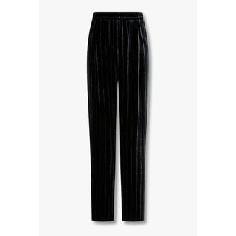 조르지오아르마니 여성 스트라이프 벨루어 팬츠 A123305514000