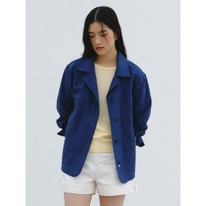 Linen Work Jacket Blue