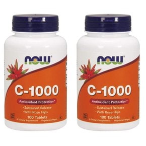 [해외직구]나우푸드 비타민C 로즈힙 1000mg 100정 2팩 Now Foods Vitamin C Antioxidant Protection Rose Hips