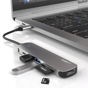 랩디오 C타입 USB허브 6포트 usb3.0 HDMI 맥북 노트북 멀티 허브 6in1