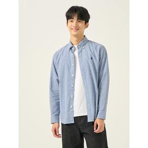 깅엄 체크 셔츠  로열 블루 (BC5864C17N)