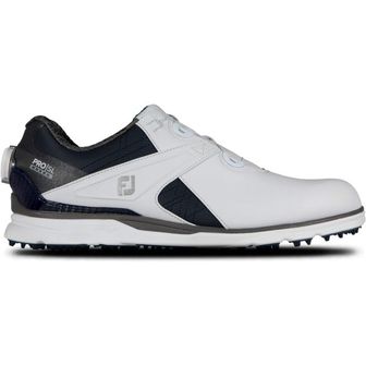  일본 풋조이 골프화 FootJoy 남성 Prosl 카본 보아 골프 신발 화이트/네이비 9 Wide 1629735