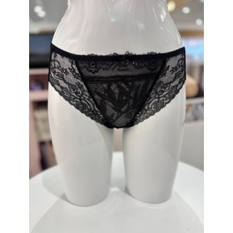 비너스 [여주점] 오르화 쉬폰레이스 홑겹 브라 세트 레이스팬티 [OPT7863S] BK