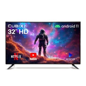 큐빅스 32인치 스마트 TV HD LED 81cm 구글 안드로이드 에너지1등급 5년AS보증 GAT321HD