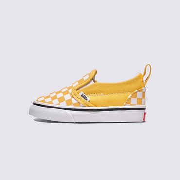 반스 토들러 컬러 띠어리 체커보드 Slip-On 슬립온 벨크로 옐로우 VN000D0TP1T1