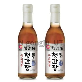  청정원 햇살담은 국 찌개용 맑은 청간장 390ml 2개