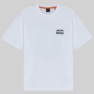 BOSS [30프로 할인][SU24][Orange] 릴렉스핏 프린팅 반팔 티셔츠 내추럴(50515553101)