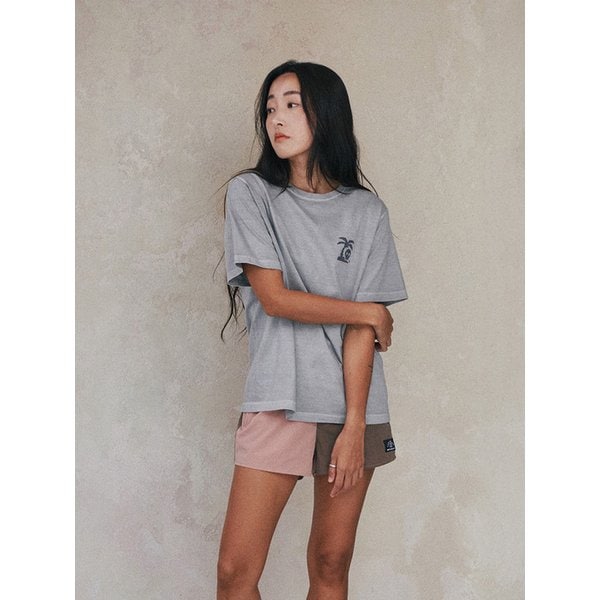 Leilu Dyed Print T-Shirts Grey