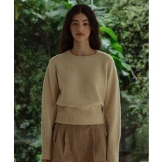 Extra fine wool knit top_Cream