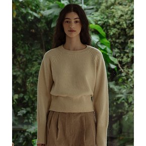 Extra fine wool knit top_Cream