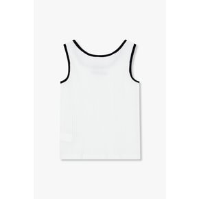 [지컷25S/S]리브드 배색 슬리브리스 티셔츠(7255240101)