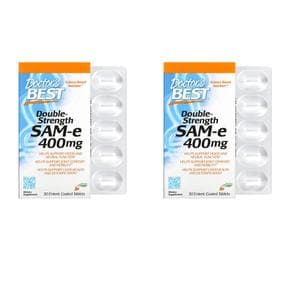 [해외직구] 닥터스베스트 더블 스트랭스 쌤E 400mg 30정 2팩 Doctor`s Best Double Strength SAM-e (Disulfate Tosylate) 400mg