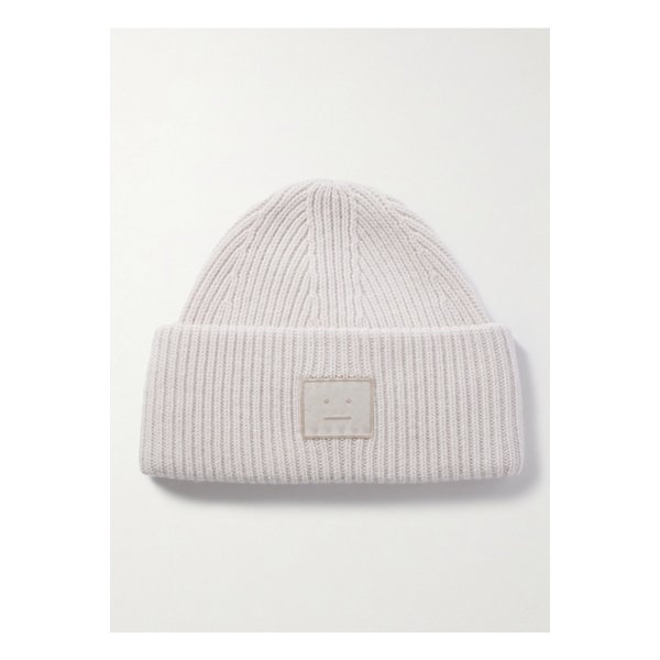 아플리케 골지 울 야크 헤어 혼방 비니 라이트 그레이 46376663162899063