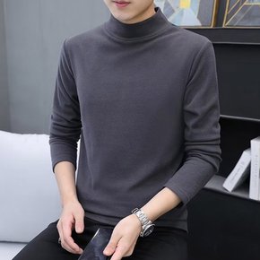 겨울 남성 두툼기모 반목폴라 무지 티셔츠 모크넥 터틀넥 이너티 Bon-2574