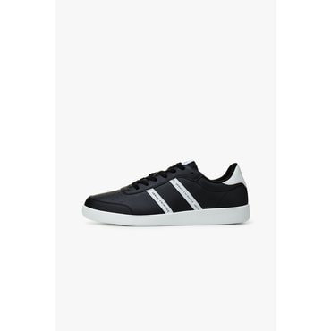 ARMANI EXCHANGE 남성 로고 라인 페이크 레더 스니커즈( A414375005) 블랙
