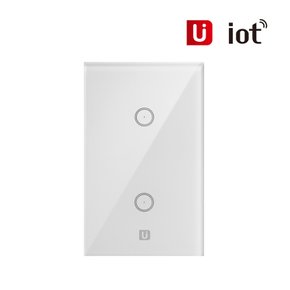 유아이오티 UIOT-SW20S 홈IOT 2구 스마트 벽스위치 조명등 형광등