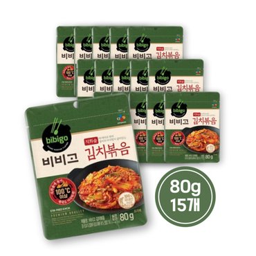  CJ제일제당 비비고 김치볶음 80g [15개] 혼밥 밑반찬