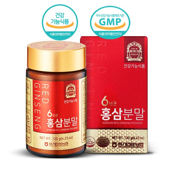 [풍기인삼농협] 황풍정 6년근 홍삼분말 120gx3병 /쇼핑백 포함