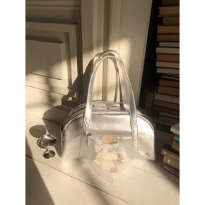 Daily ribbon gym bag_silver