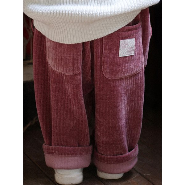 [KIDS]벨로아 팬츠 핑크