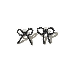 lotsyou_Ribbon bon Pearl Earing Black