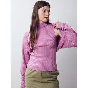 Ribbed Knit Bolero Cardigan [PINK]