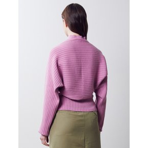 Ribbed Knit Bolero Cardigan [PINK]