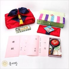 윤씨방 직각색동 비단 애교예단함세트