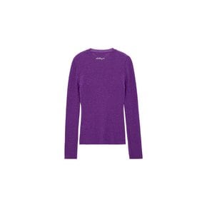 Mohair Ribbed Round Pullover_purple