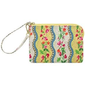 영국 캐스키드슨 지갑 Cath Kidston Sweet Pea Stripe Convertible Wristlet Pouch Purse in Yel