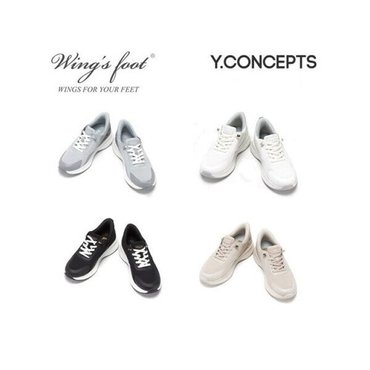 윙스풋 EASY FIT 신고 벗기 편한 여성쿠션 운동화 WFEF0OC-W