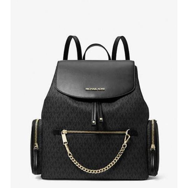 JET SET 대형 시그니처 PVC 체인 백팩 플랩 북백 35T1GTTB3B