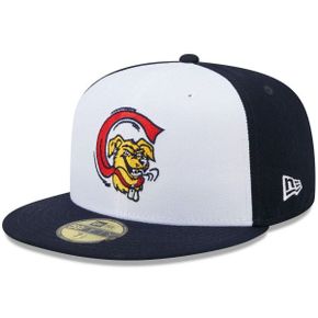 4873870 New Era Mens White/Navy Charleston RiverDogs Marvel x Minor League 59FIFTY Fitted