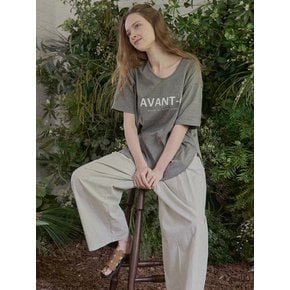 V-neck Overfit Logo T-shirt - 5COLOR